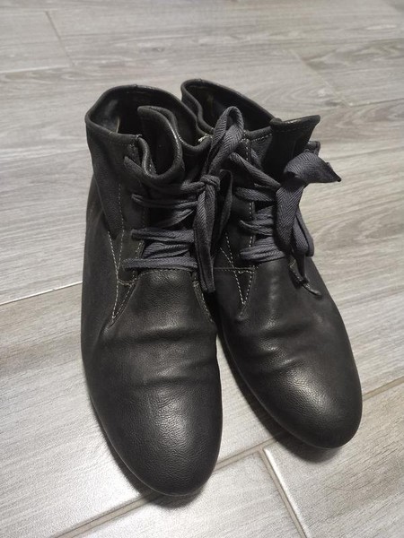 Women Paul Green Boots Grey Leather 39 #C4I9
