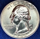 1955-D Washington Silver Quarter Nice Ch BU++