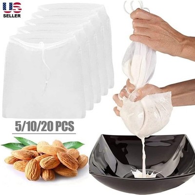 20Pcs Reusable Extra Large Home Wine Brew Bags Fine Mesh Strainer Bag New USA
