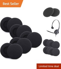 Noise-Reducing Foam Ear Pads Compatible with Most Standard Headsets - 5 Pairs