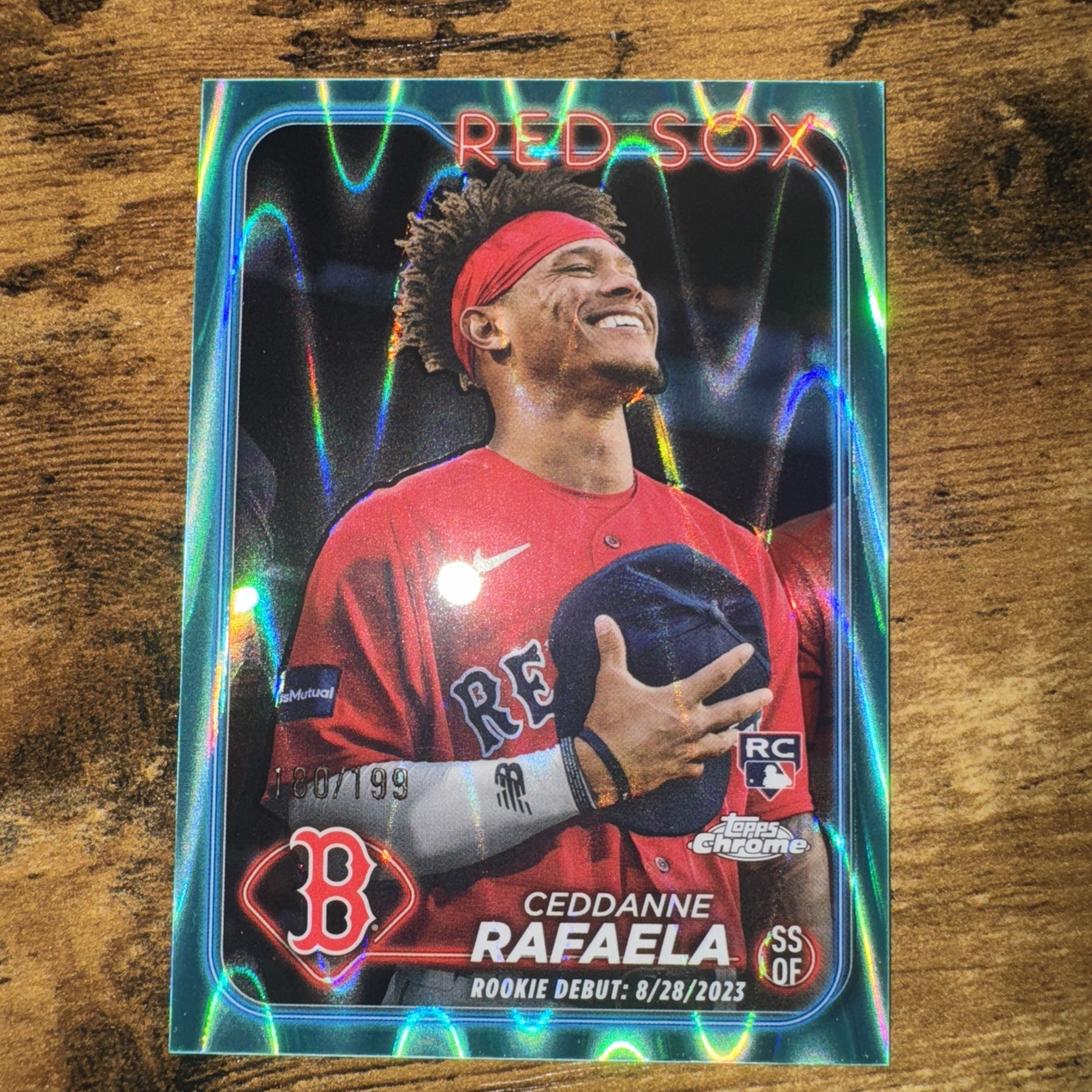 2024 Topps Chrome Update Ceddanne Rafaela RC Rookie #USC44 Aqua Refractor /199