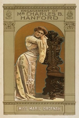   Engagement of Mr. Charles B. Hanford Poster - Circa 1900s - Vintage Theater