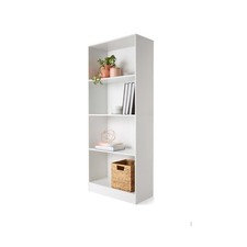 4 Tier Shelf Display Bookshelf Bookcase Storage White Rack Wooden Shelving AU