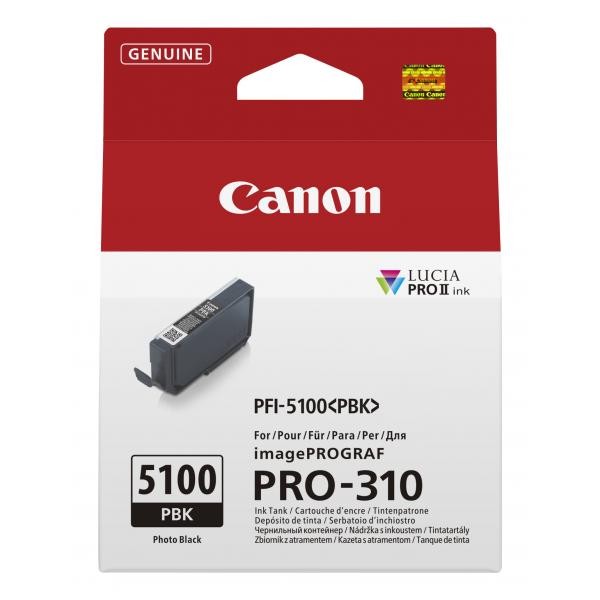 PFI-5100pbk  ORIGINAL Canon Cartuccia d'inchiostro Nero (Foto) PFI-5100pbk 6952C