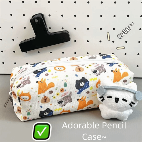 Large Capacity Pencil Case Animal Pencil Pouch Pen Bag for School Office - Picture 3 of 7