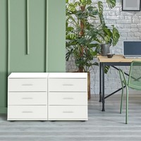 2Er Nachttisch Kommode Mit 3 Schubladen Nachtschrank Konsole FüR Boxspringbett
