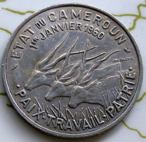 MONETA CAMERUN 50FR 1960 XF 174-155