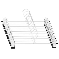 10 Pieces Trouser Hangers, Hangers with Clip Hangers 30cm, Adjustable App...