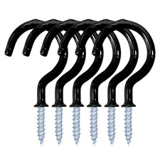12 Pack Vinyl Coated Ceiling Hooks,Screwin Mug Hooks,MultiFunction Wall Hooks...