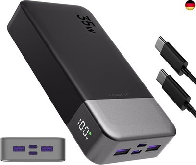 Portable Power Bank 20000mAh, JUOVI 35W tragbares Ladegerät, Akku-Pack 