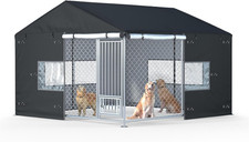 10X10X7Ft Heavy-Duty Dog Kennel Cover - Waterproof Uv-Resistant All-Season Outdo