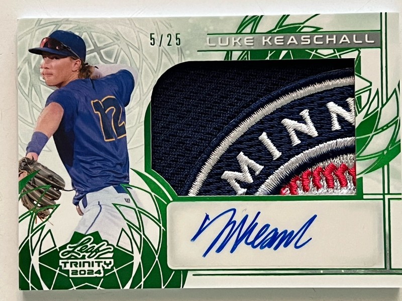 Luke Keaschall RC Auto 5/25 RARE Twins Circle PATCH Minnesota Twins SUPERSTAR