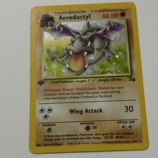 Pokémon TCG Aerodactyl Fossil 1st Edition Holo Rare 1/62 Wizards 1999 LP READ