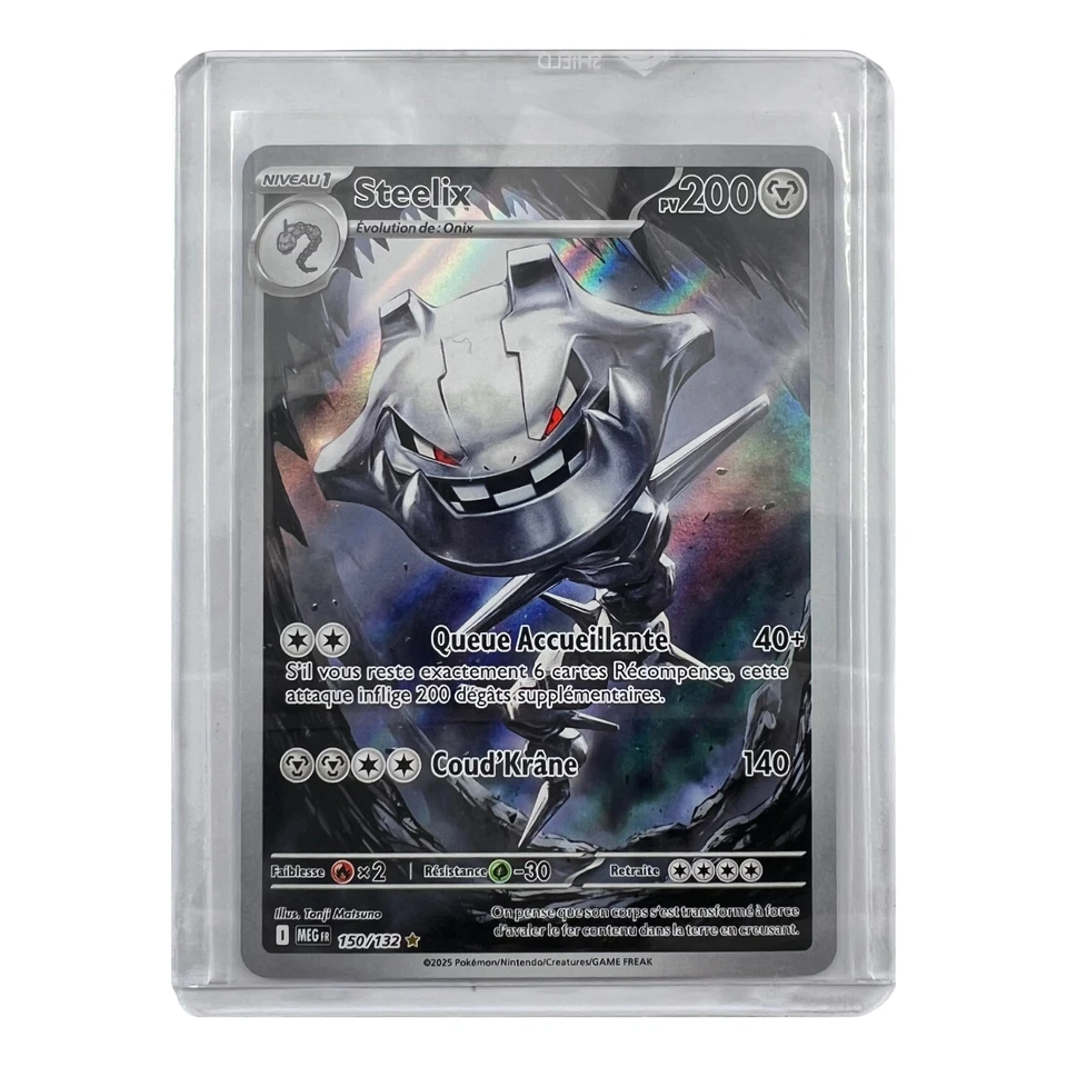Steelix 150/132 🇫🇷 Carte Pokémon ME01 Méga-Évolution ME1 AR Illustration Rare - Photo 1/4
