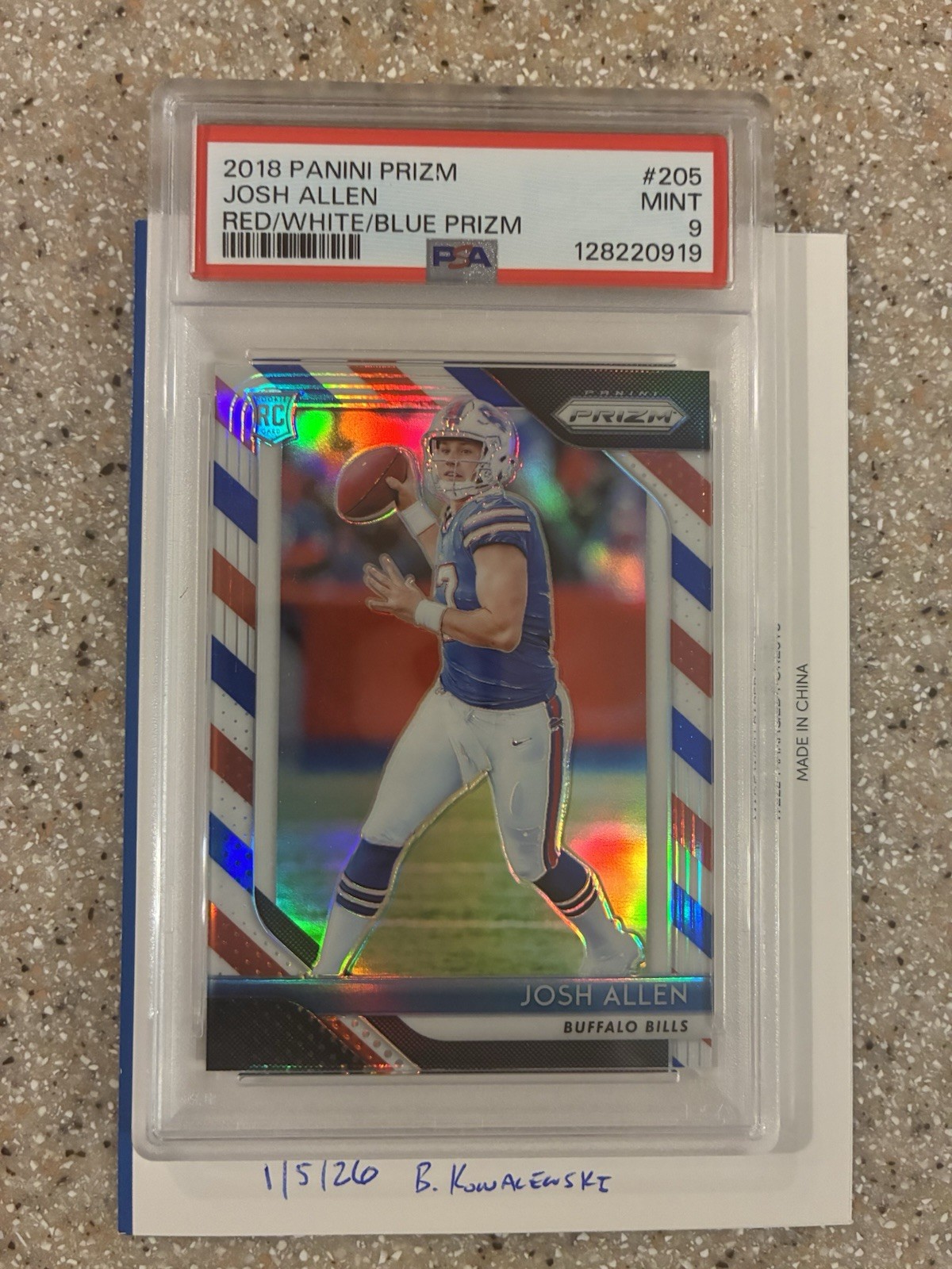 2018 Panini Prizm Rookie Josh Allen #205 Red White Blue Prizm (RC)