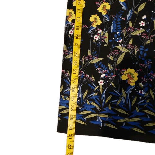 Pantalones Susan Graver de punto líquido pierna ancha negros florales para mujer talla M Resort - Imagen 9 de 10