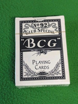 BCG No 92 Club Special Playing Cards Black Deck Sealed Poker Size