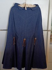 Vintage 90s Roughrider Flared Denim Skirt Size 7/8 Country Western Rodeo Cowgirl