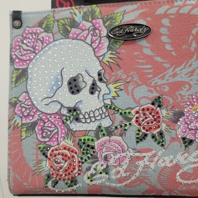 Ed Hardy NWT Light Blue Denim Mini Backpack with Floral Skull Motif Ed Hardy | Bags | Ed Hardy Denim Mini Backpack New | Poshmark main image 4