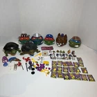 Mini Mutant TMNT Lot 23 Figures, 7 Play sets, Weapons Accessories & More VTG 90s