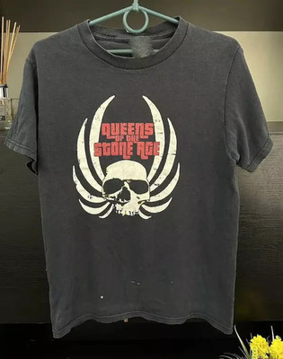 Queens Of The Stone Age Band Skull Black Cotton T Shirt Full Size S-5XL FH928