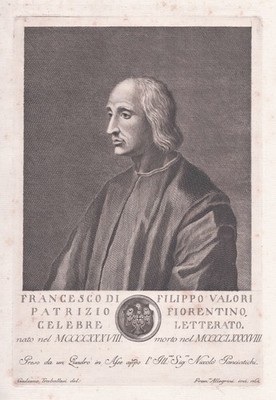 Francesco Valori Italian politician Firenze Kupferstich Portrait 1762