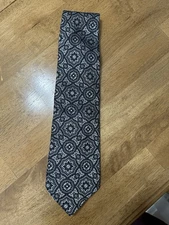 Arte by Altea by Milano Silk Tie Hand Made In Italy Geometric Pattern 61.5inx4in