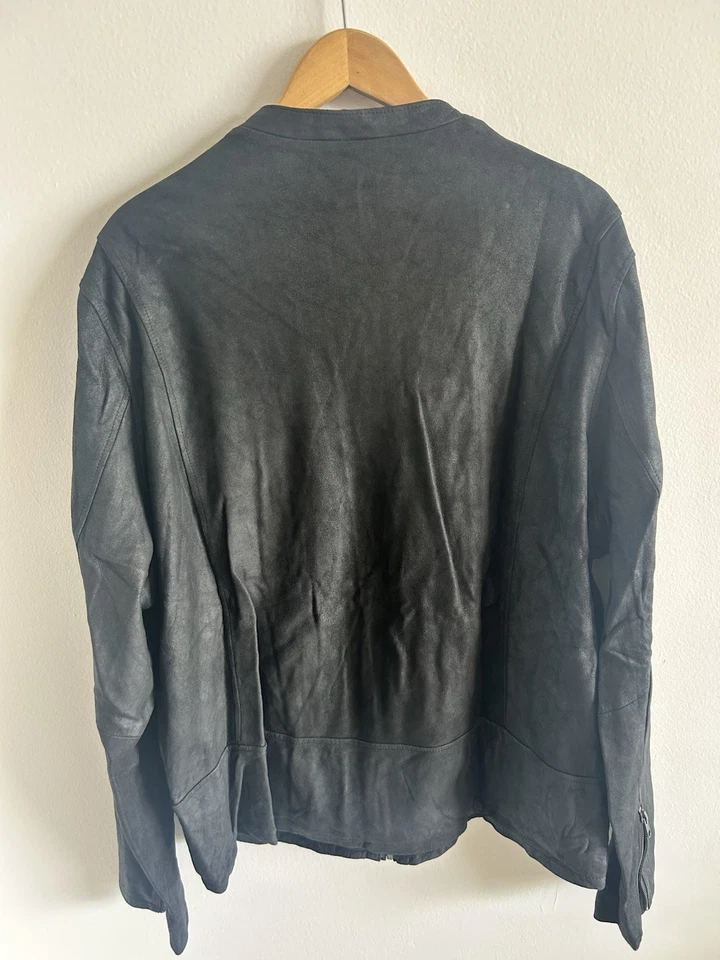 Chaqueta bomber de cuero para hombre True Religion XXXL gamuza Foto 2 de 4