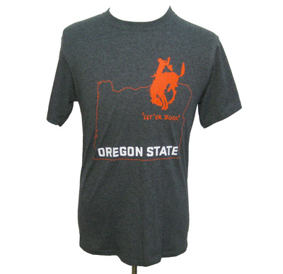 OREGON STATE Beavers Men's Size Medium Gray Short Sleeve Graphic T-Shirt College