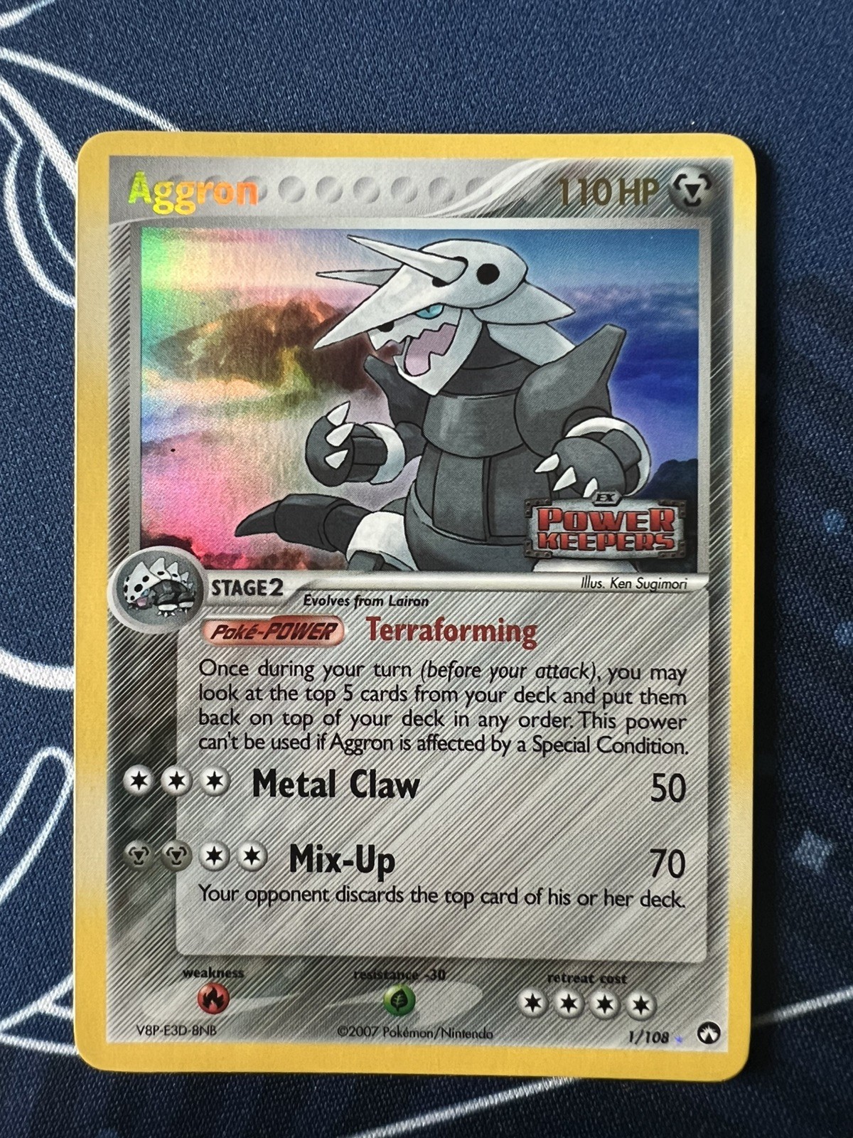 ✨Aggron 1/108 Power Keepers Reverse Holo stamped NM✨