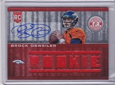 * BROCK OSWEILER * 2012 TOTALLY CERTIFIED RED AUTO JERSEY RC # 17/199 1/1 JER #
