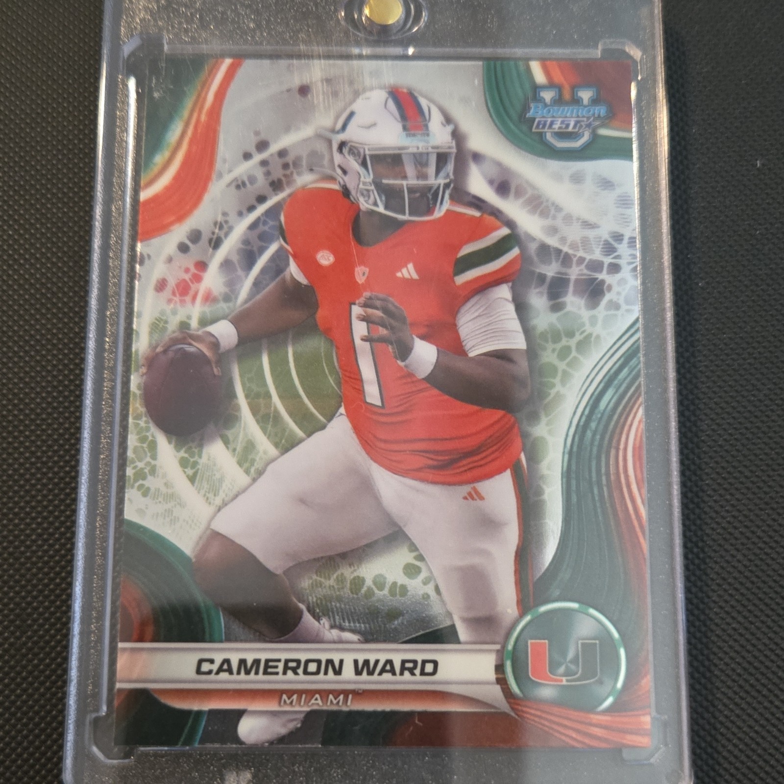 2024 Topps Bowman's Best University Cameron Ward #8 Miami Hurricanes Football