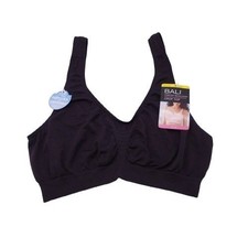NEW Bali Women's Comfort Revolution Crop Top Wireless Bra Black Size M 103J
