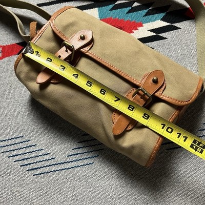 Vintage Polo Ralph Lauren Bag Twill & Leather Messenger Bag Tan | eBay