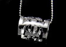 SILVER 925 HAWAIIAN 3 CUT OUT HONU TURTLE BARREL TUBE SLIDE PENDANT HEAVY
