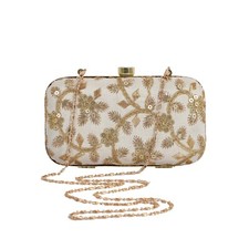 Golden Wedding Clutch Pouch Potli Bag Bridal Purse Traditional Ethnic Party Bag