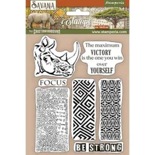 Stamperia Cling Rubber Stamp 5.5"X7"-Graffiti, Savana
