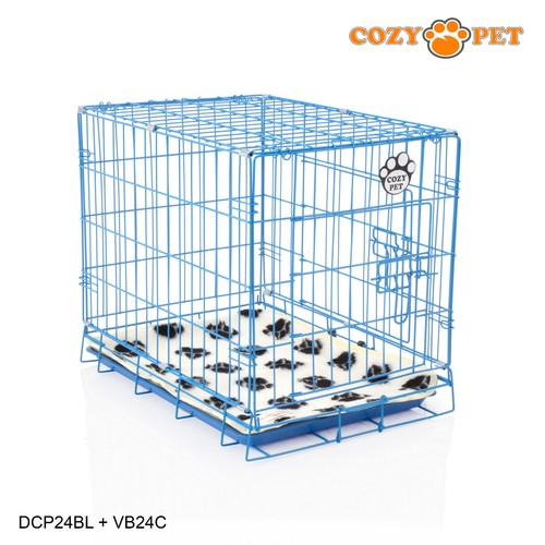 Dog Cage Blue Pink Cozy Pet Puppy Crates Cat Carrier Crate 5 Sizes S M L XL XXL - Picture 37 of 264