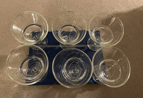 Vintage Set 6 La Rochere Martini Glasses - Picture 2 of 6