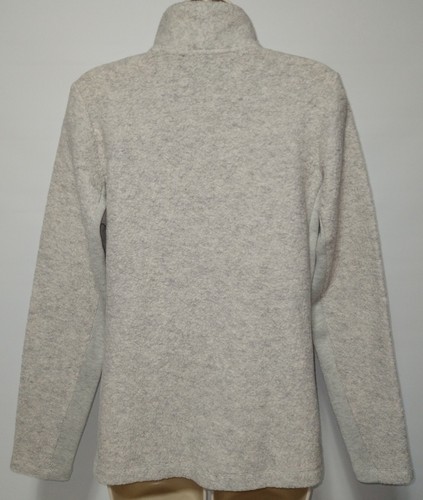 Smartwool Gray Pullover Boiled Wool Ribbed Sides Jacket Women's Sz S Snap Front - Picture 3 of 5