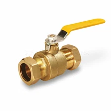 Midline Premium Brass Full Port Ball Valve, with 1/2 in. Compression Connections