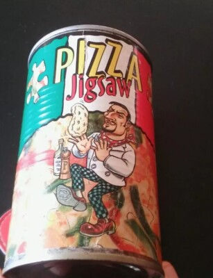 Bear Bear & Bear Pizza Rundpuzzle 108 Teile in versiegelter Dose. 23cm Durchmesser