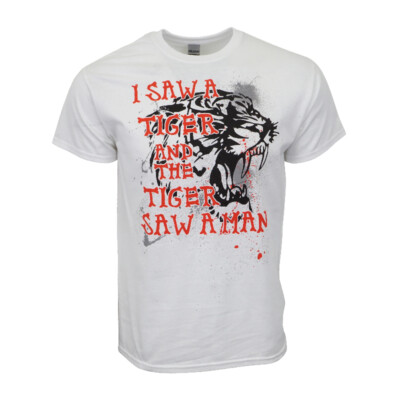 #ad TIGER KING I SAW A TIGER AND TIGER SAW A MAN MENS T SHIRT $11.50