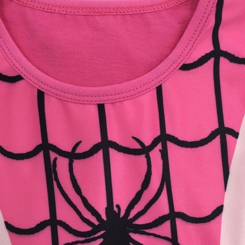 Kids Girls Spidergirl Costume Dress Up Superhero Spider-man Fancy Dress Cosplay - Picture 10 of 15