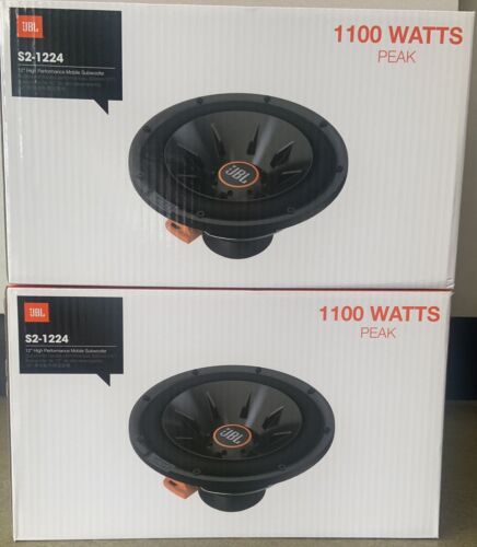 2 JBL S2-1224 1PR 12" 4 or 2 Ohm Subwoofers 12-INCH Woofers 2200 Watts Max - Picture 1 of 6