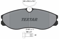 Textar 2148101 Bremsbelagsatz, Scheibenbremse FüR Ford, Ldv, Nissan