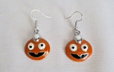 Halloween Earrings Jack o Lantern Pumpkin Hanging Holiday Costume Jewelry