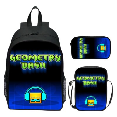 Geometry Dash Rugzak Voor Kinderen - 17 Liter Schooltas Met Cartoon Print
