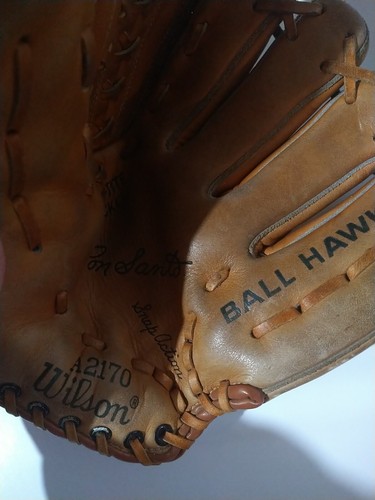 Vintage Wilson Ball Hawk Ron Santo Baseball Glove A2170 Nylon Stitched RH Throw - Picture 5 of 13