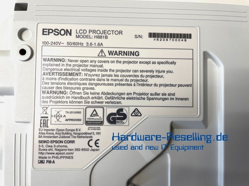 Epson 3LCD FHD Wuxga EB-2247U Beamer 4200 Lm H881B 2800h #28 - Photo 5/5